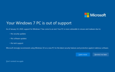 Your Windows 7 PC is out of support