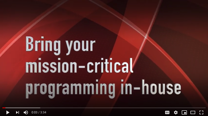 Video: Bring your mission-critical programming in-house