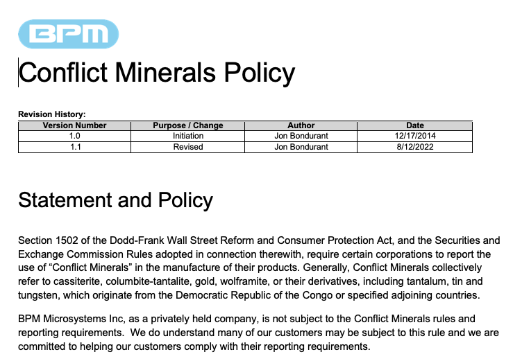Conflict Minerals Certification prntbl concejomunicipaldechinu gov co Conflict Minerals Certification prntbl concejomunicipaldechinu gov co