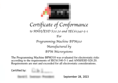 Certificate of Conformity
